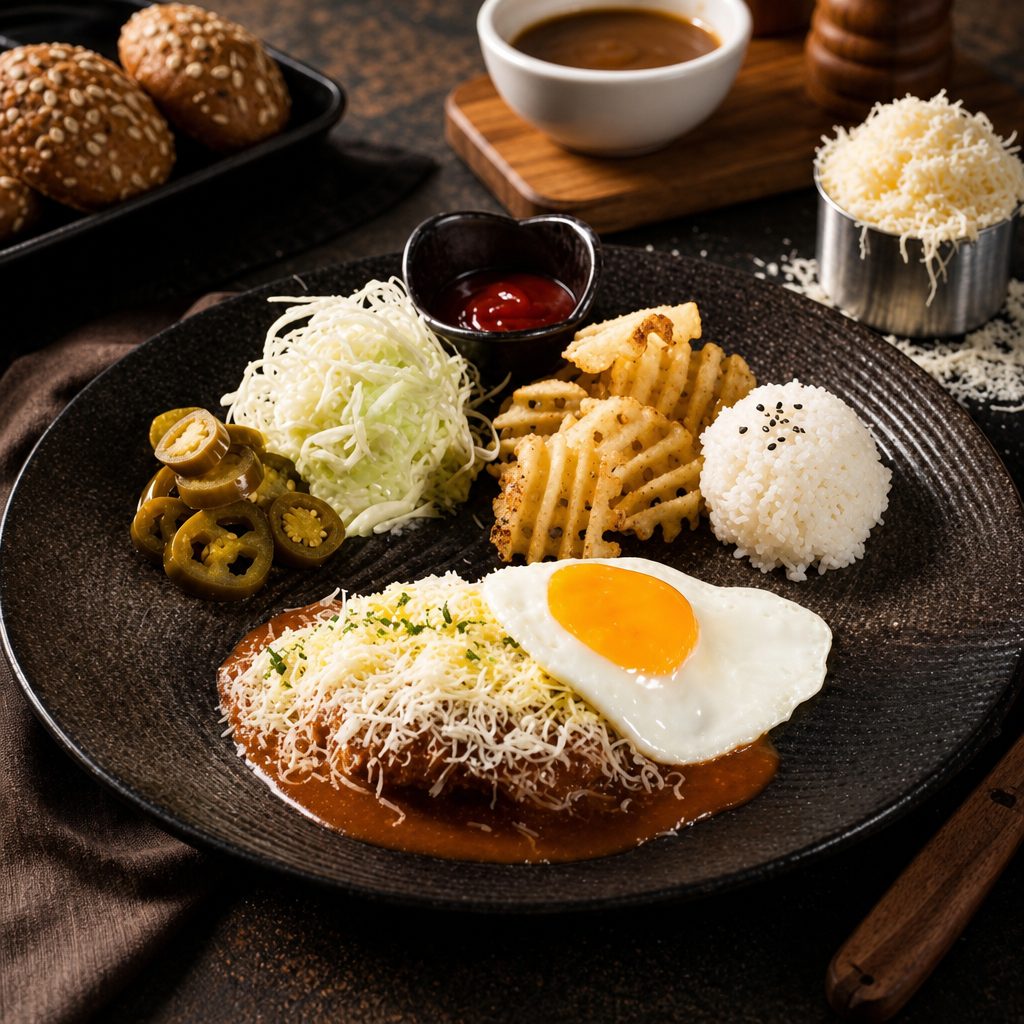 (CHEESE) HAMBURG STEAK*.