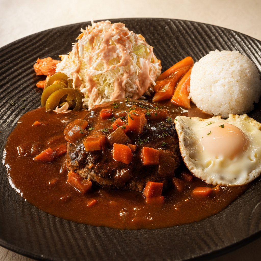 (CURRY) HAMBURG STEAK*.